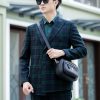 Túi nam da bò Ý IV187 đen 01 - Ảnh 3