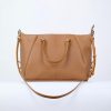 FIONA-379 Túi tote nữ da bò đa năng nâu - Ảnh 3