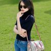 FIONA-351 Túi Da Bò Dập Vân Rắn Phối Da Trơn Hồng - Ảnh 4