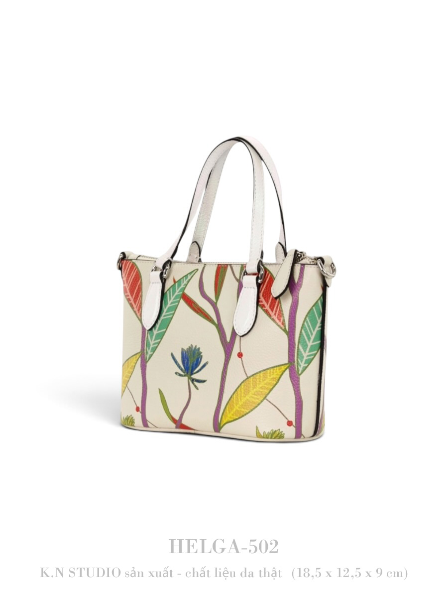 HELGA-502 HOA Túi Xách Da Bò Mini Tote 6 HELGA-502 HOA Túi Xách Da Bò Mini Tote - Ảnh 6