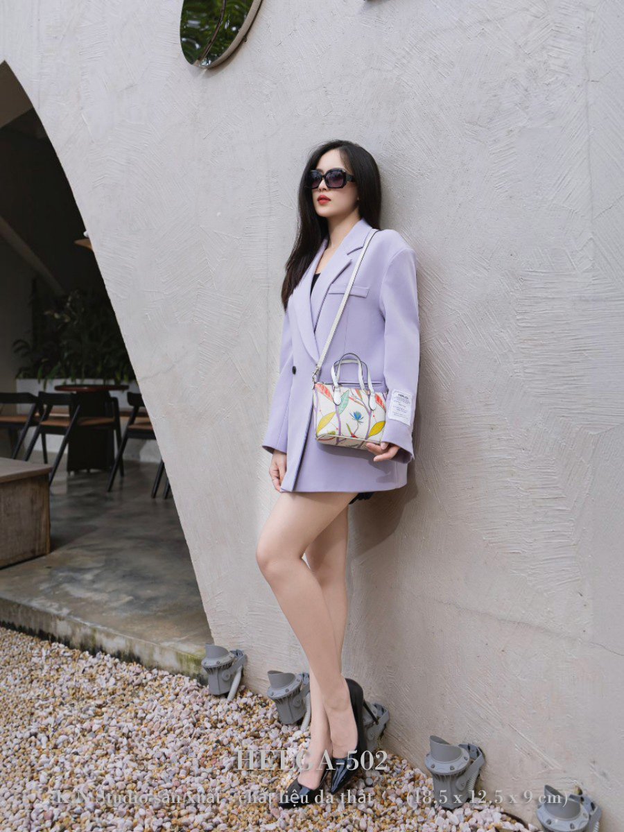 HELGA-502 HOA Túi Xách Da Bò Mini Tote 7 HELGA-502 HOA Túi Xách Da Bò Mini Tote - Ảnh 7