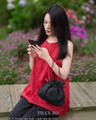 Trang Chủ 47 Alternative view of TILLY-262 Túi Xách Da Dê Phom Túi Rút